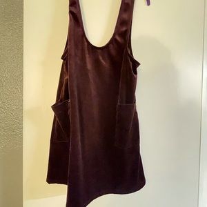 Wine/red/purple velvet mini dress.